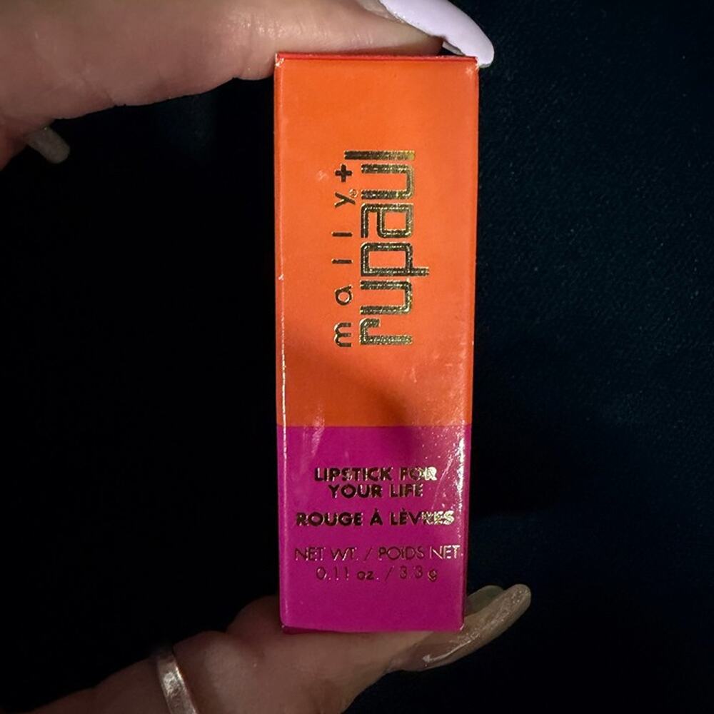 Mally x RuPaul Lipstick For Your Life MAMA RU Bright Red Cream Lipstick NIB